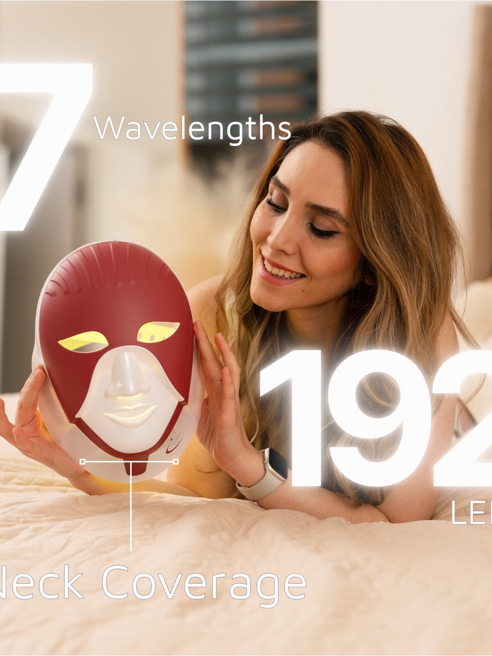 Red LED Facial Therapy Mask with Multi-Wavelength Treatment